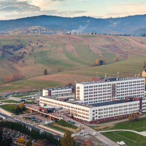 Nowy Targ, Pohalanski Szpital Specjalistyczny im. Jana Pawla II. EU, Pl, Malopolska. Lotnicze.